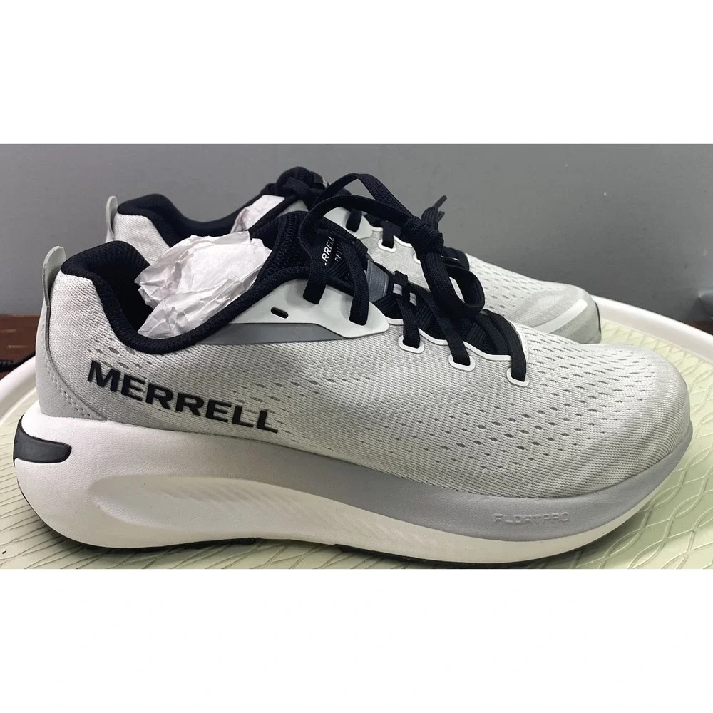 Merrell Men Morphlite White/Black Road To Trail Running Shoes Sz.9 Sneakers NWB